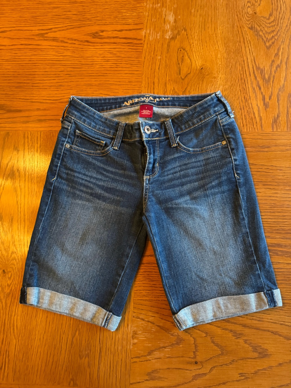 Arizona Junior's Slim Straight Dark Blue Jeans